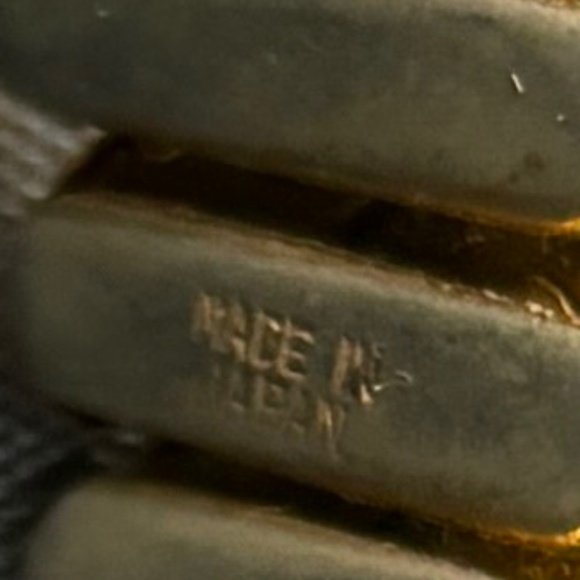 Antique Cut Aurora Borealis Glass Stretch Paddle Wide Bracelet MRK Made In Japan - Picture 3 of 8